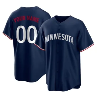 Youth Replica Navy Custom Minnesota Twins Alternate Jersey