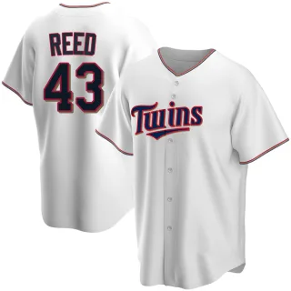 Youth Replica White Addison Reed Minnesota Twins Home Jersey