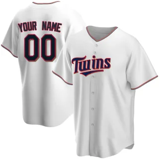 Youth Replica White Custom Minnesota Twins Home Jersey