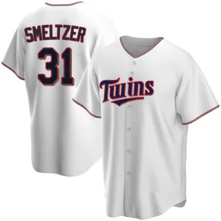 Youth Replica White Devin Smeltzer Minnesota Twins Home Jersey