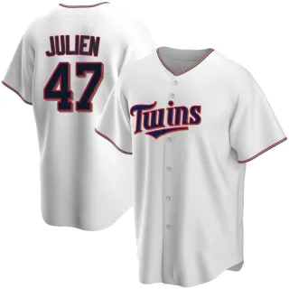 Youth Replica White Edouard Julien Minnesota Twins Home Jersey