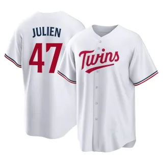 Youth Replica White Edouard Julien Minnesota Twins Home Jersey