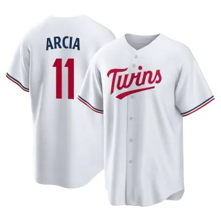 Youth Replica White Orlando Arcia Minnesota Twins Home Jersey